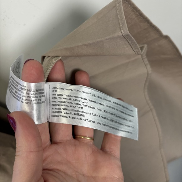 Abercrombie Fitch Tan Twist Front Smocked Back Maxi Dress Women's Medium - Picture 12 of 15